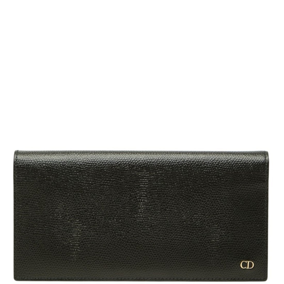 Christian Dior Dior CD logo long wallet, black leather, women's. (1 of 9)