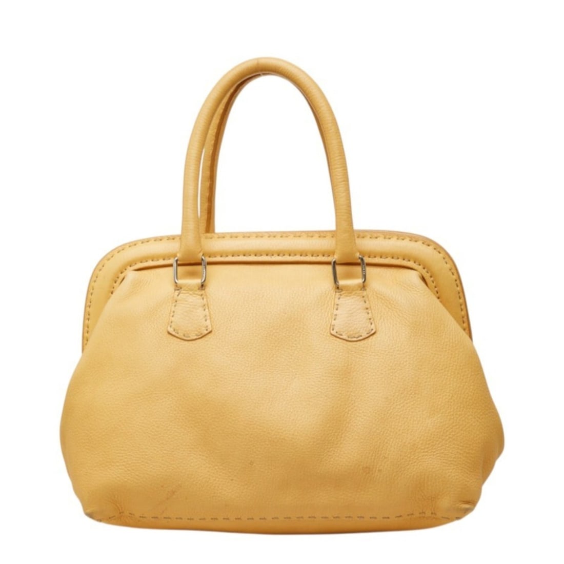 Fendi Selleria Doctor's Bag Tote Handbag Beige Leather Women's FENDI (1 of 11)