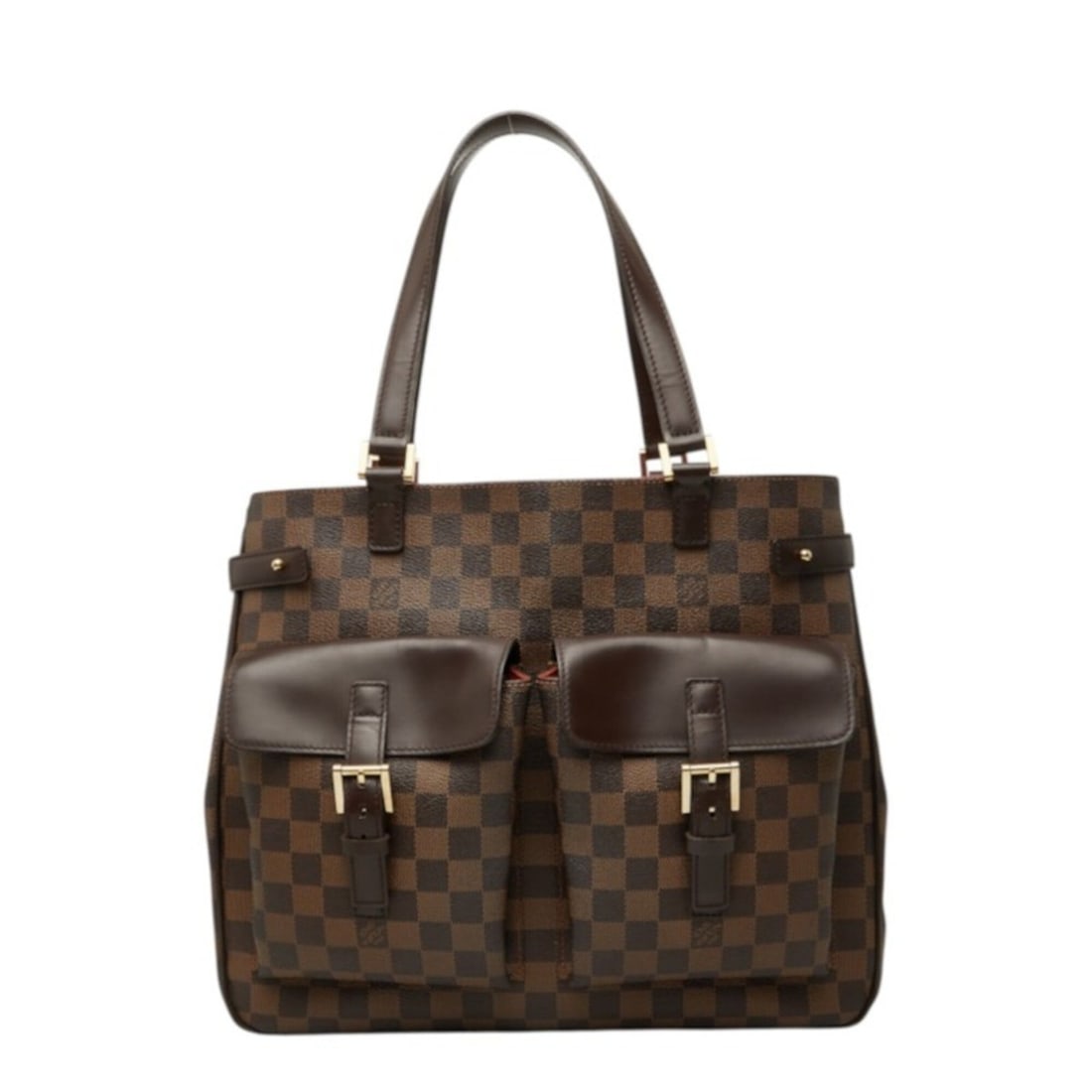 Louis Vuitton Damier Uzès Tote Bag Shoulder N51128 Brown Leather Women's LOUIS VUITTON: --- Catalog ---Category: SizeSize (HxWxD): 28cm x 35cm x 11cm / 11.02'' x 13.77'' x 4.33''Category: DesignType: Shoulder bag, Tote bagColor: BrownGender: WomenMaterial: PVC , Leather Category: General