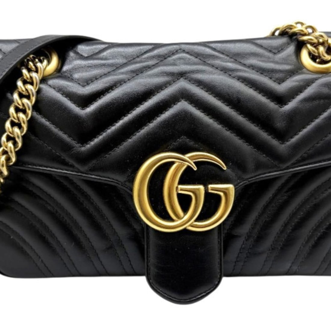 GUCCI GG Marmont Leather Black Shoulder Bag 443497 Chain Crossbody for Women and Men: --- Catalog ---Category: SizeSize (HxWxD): 15.5cm x 26cm x 7cm / 6.1'' x 10.23'' x 2.75''Strap Length: 117cm / 46.06''Category: DesignType: Shoulder bagColor: BlackGender: WomenMaterial: Leather Hardw