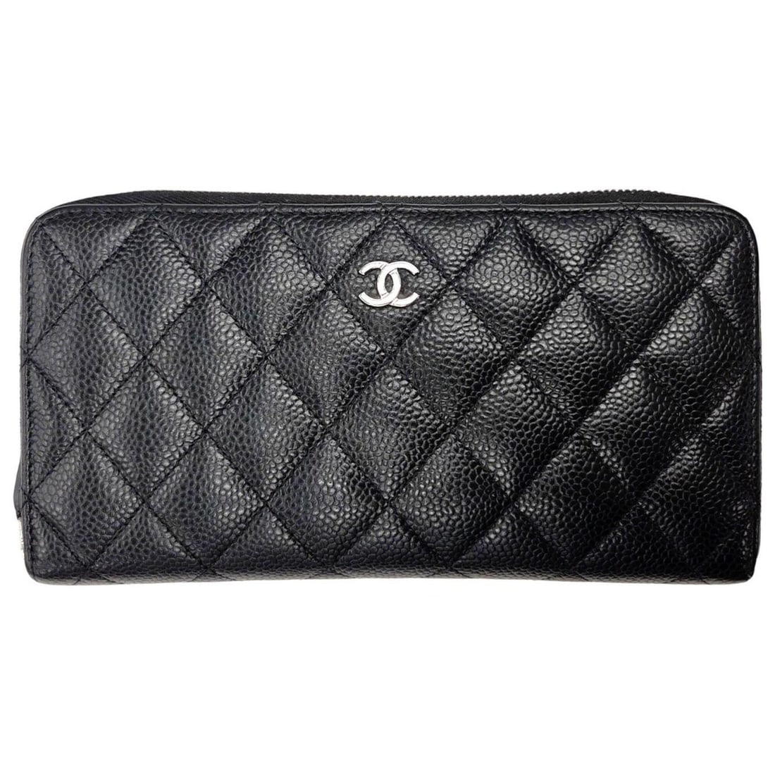CHANEL AP0242 Matelassé Classic Zip Long Wallet, Black Caviar Leather, Men's & Women's: --- Catalog ---Category: SizeSize (HxWxD): 10cm x 19cm x 2.5cm / 3.93'' x 7.48'' x 0.98''Category: DesignType: Long wallet (bi-fold)Color: BlackGender: Men,WomenMaterial: Grained Calfskin Category: Ge