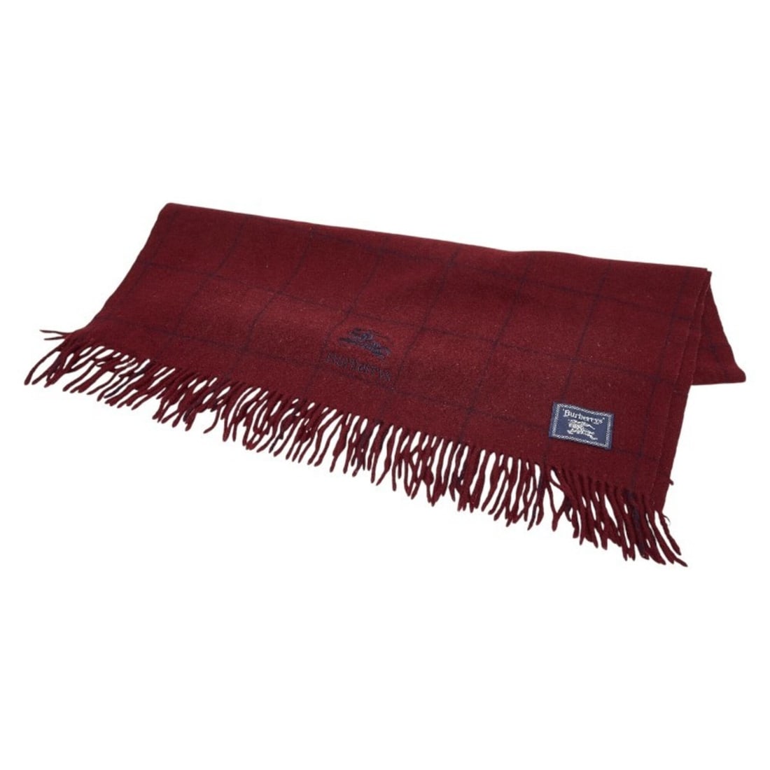 Burberry Check Scarf, Wine Red, Wool, Women's BURBERRY: --- Catalog ---Category: SizeSize (LxW): 68cm x 1.17m / 26.77'' x 46.06''Category: DesignColor: Red colorGender: WomenMaterial: Wool Category: GeneralBrand: Burberry--- Item List ---Section: Condition