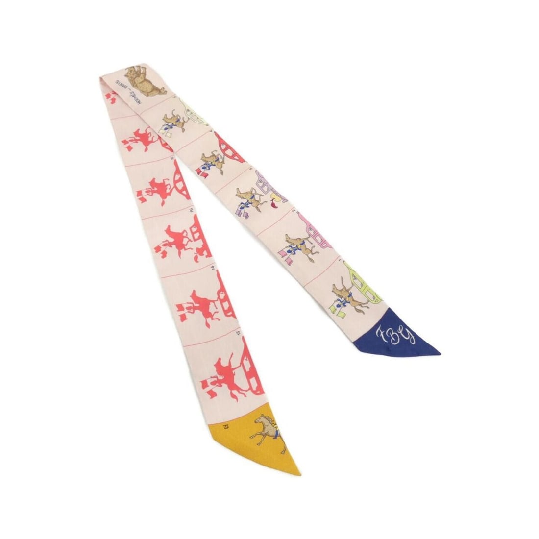 Hermes PARADE Twilly 064150S Scarf Muffler: --- Catalog ---Category: SizeSize (LxW): 5cm x 86cm / 1.96'' x 33.85''Category: DesignType: ScarfColor: PinkGender: Women,MenCategory: GeneralMPN: 064150SBrand: Hermes--- Item List ---Section: Conditi