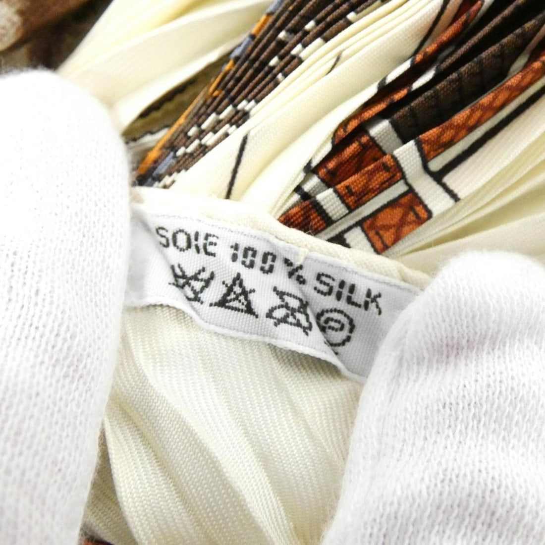 Hermes pleated scarf muffler - 8