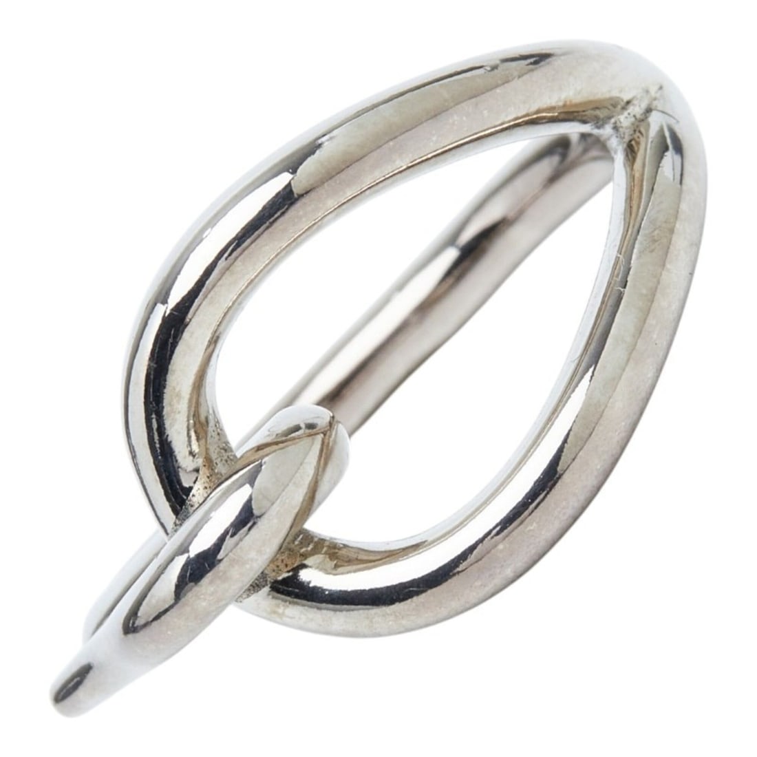 Hermes Jumbo Scarf Ring, Silver Metal, Women's: --- Catalog ---Category: DesignType: Scarf ringColor: SilverGender: WomenMaterial: Metal Category: GeneralBrand: HermesCategory: Physical PropertiesSize (HxWxD): 2.15cm x 1.57cm / 0.84'' x 0.61''--- I