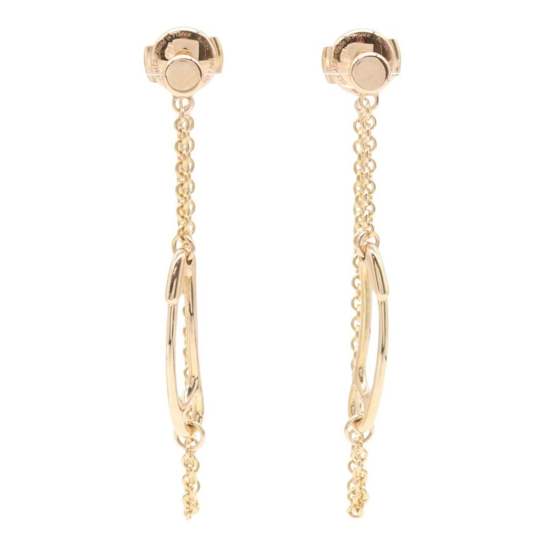 Hermes Mini Punk Earrings, 18K Pink Gold (PG) Jewelry, Women's, Tone: --- Catalog ---Category: SizeSize (HxWxD): 50.00mm x 5.00mm / 1.97'' x 0.20''Category: DesignType: Stud earringsColor: GoldGender: WomenMaterial: Pink gold (18K)Category: GeneralBrand: Hermes--- Item 