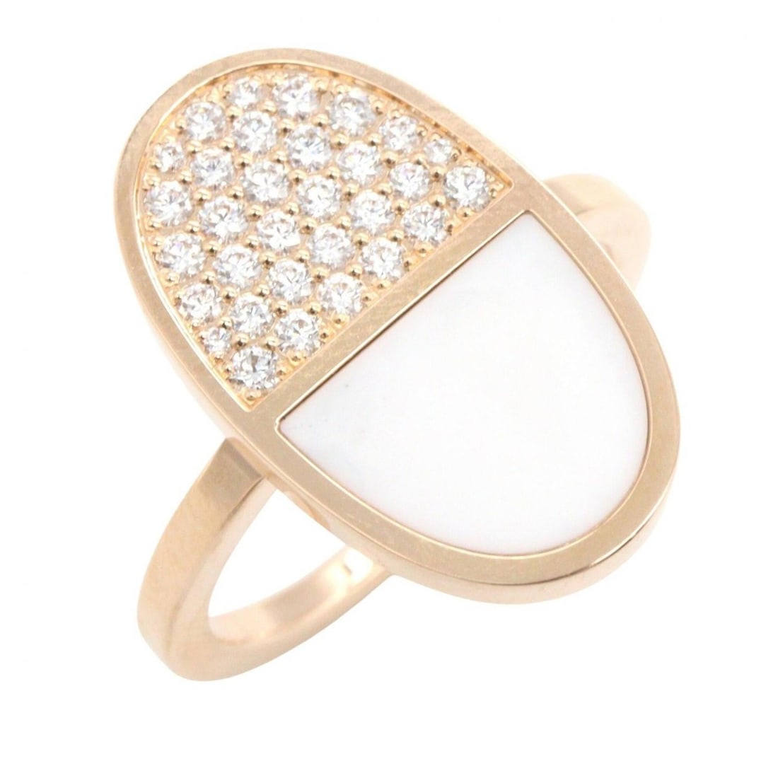 Hermes Chaine d'Ancre Verso MM Ring, Diamond Ceramic Jewelry, 18KPG (Pink Gold), Diamond, Ceramic,: --- Catalog ---Category: SizeJP Size: 13.5US Size: 6.5Category: DesignType: Band ringColor: Clear, Gold, WhiteStone: DiamondGender: WomenMaterial: Ceramic, Pink gold (18K)Category: GeneralMPN: H125623