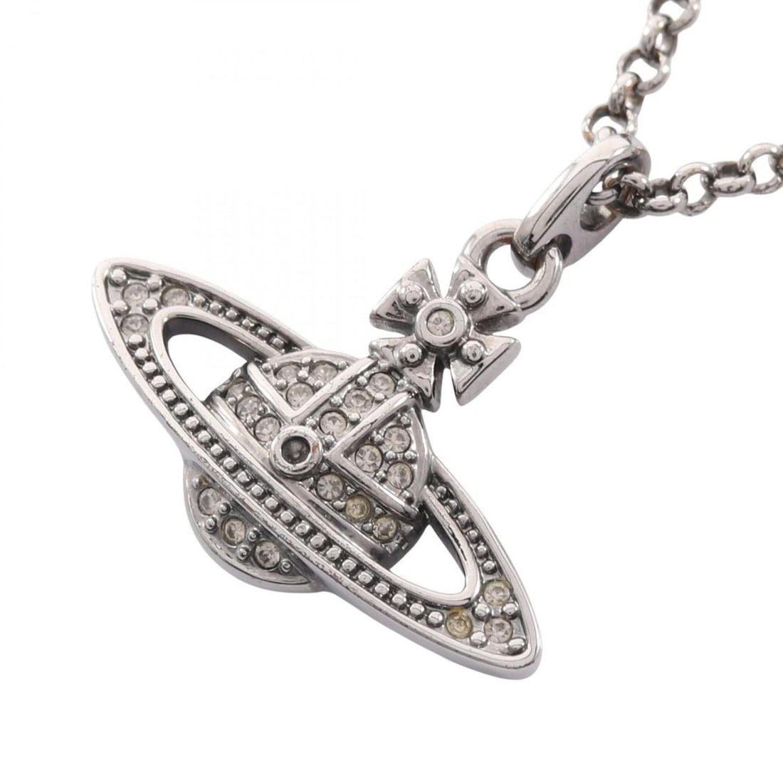 Vivienne Westwood MINI BAS RELIEF ORB PENDANT Necklace, Jewelry, Metal Rhinestone, Men's & Women's,: --- Catalog ---Category: SizePendant Size: 25mm x 27mm / 0.98'' x 1.06''Neck Circumference: 54 cm - 56 cm / 21.25'' - 22.04''Category: DesignColor: SilverGender: Men,WomenMaterial: Metal, RhinestoneNe