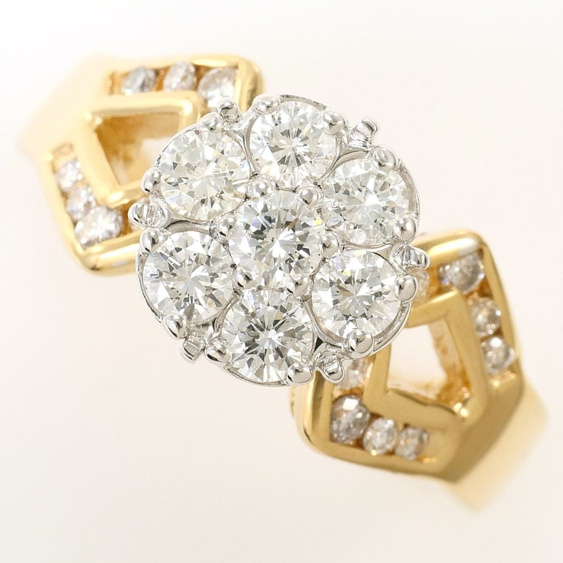K14 14K YG Yellow Gold Ring with 1 Diamond (carat mark not specified), Certificate of Authenticity, (1 of 10)