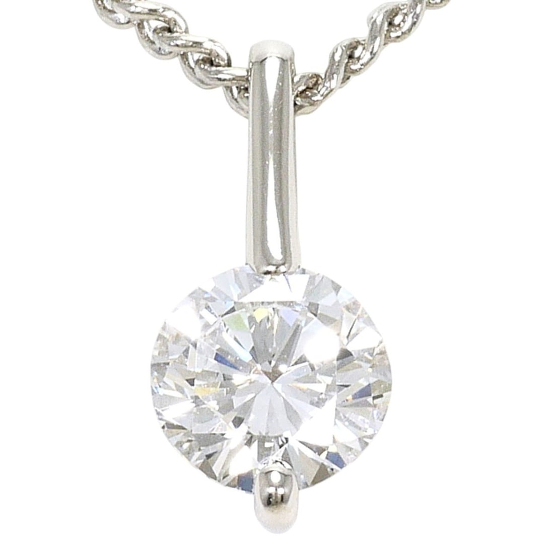PT900 Platinum / PT850 Necklace with 0.53ct Diamond (SI1 clarity, certified), Total Weight 4.1g,: --- Catalog ---Category: SizeWeight: 4.1g / 0.14oz.Pendant Size: 10mm x 5mm / 0.39'' x 0.19''Neck Circumference: 40 cm / 15.74''Category: DesignColor: PlatinumMetal: PlatinumStone: DiamondGender: Wome