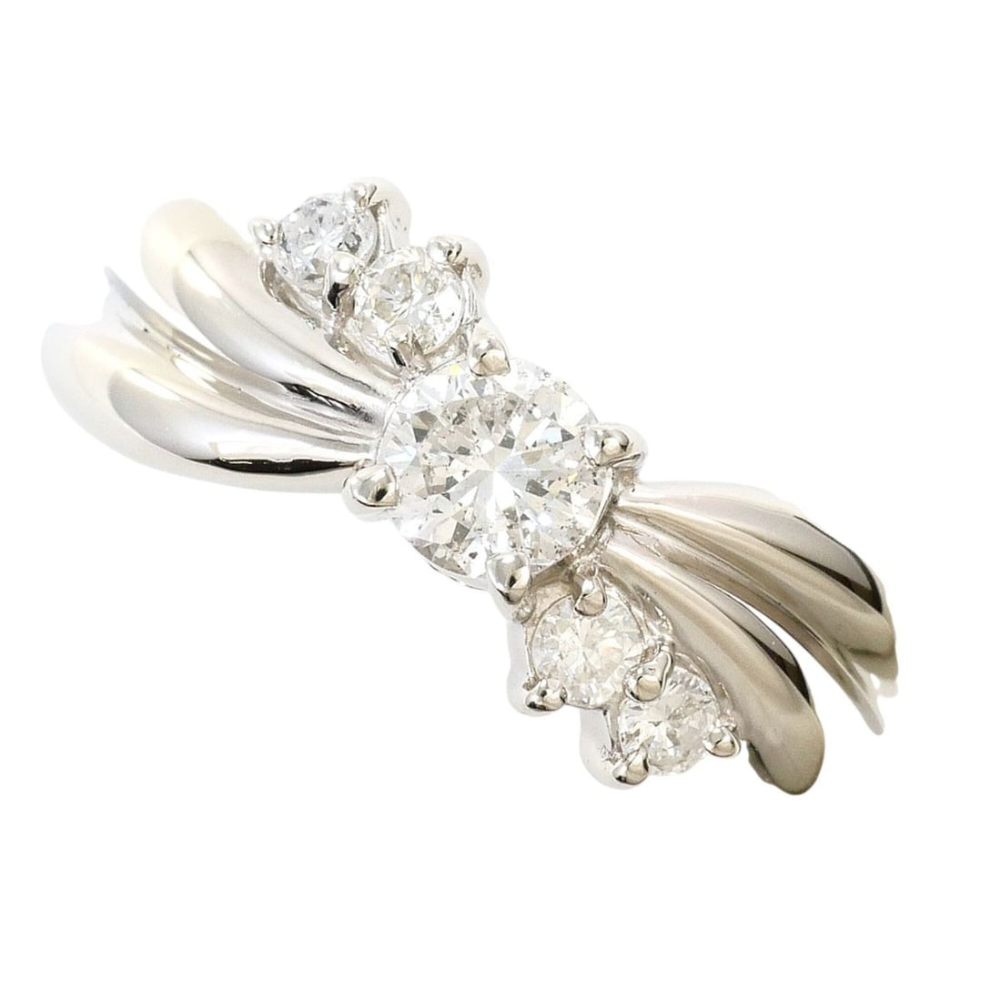PT900 Platinum Ring, 1 Diamond, 0.50ct, I1 Clarity, Certificate of Authenticity, Total Weight 4.5g, (1 of 8)