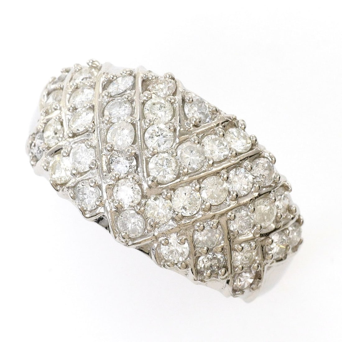 PT900 Platinum Ring, 1 Diamond, 1.00ct, Total Weight 4.2g, Jewelry: --- Catalog ---Category: SizeWidth: 11mm / 0.43''Weight: 4.2g / 0.14oz.JP Size: 11US Size: 6Category: DesignType: Band ringColor: PlatinumMetal: PlatinumStone: DiamondGender: WomenMaterial: Platinum 9