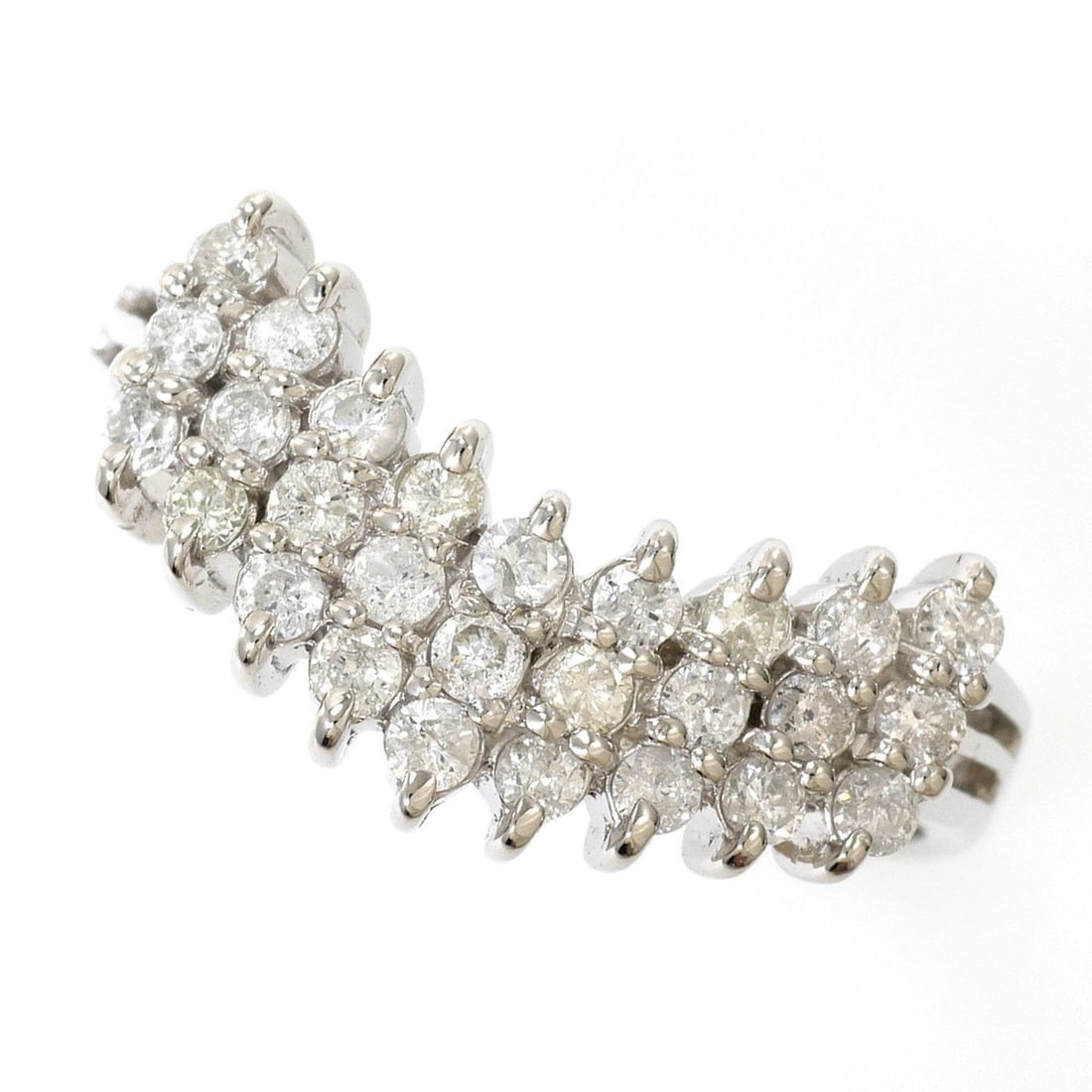 PT900 Platinum Ring, 1 Diamond (0.50ct), Total Weight 5.9g, Jewelry: --- Catalog ---Category: SizeWidth: 10mm / 0.39''Weight: 5.9g / 0.2oz.JP Size: 13.5US Size: 6.5Category: DesignType: Band ringColor: PlatinumMetal: PlatinumStone: DiamondGender: WomenMaterial: Platinu