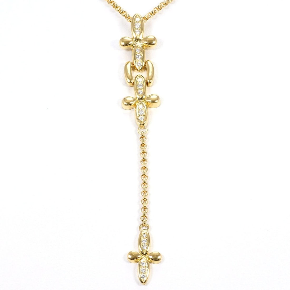 18K (18-karat) Yellow Gold Necklace with 0.24ct Diamond, Certificate of Authenticity, Total Weight (1 of 17)