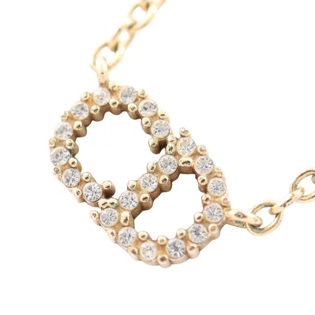 Christian Dior Dior CD Logo Claire Dilune Necklace Jewelry GP (Gold Plated) Rhinestone Women's Gold: --- Catalog ---Category: SizePendant Size: 7mm x 10mm / 0.27'' x 0.39''Neck Circumference: 44.5 cm - 50 cm / 17.51'' - 19.68''Category: DesignColor: Clear, GoldGender: WomenMaterial: Gold plating, Rhi