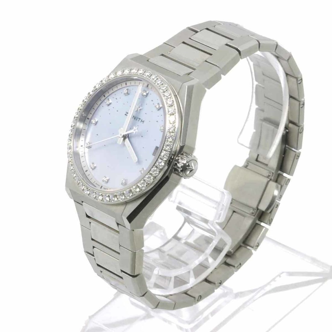 Zenith Defy Midnight 16 9200 670 Diamond Bezel Ladies' Watch Date 11P White Mother-of-Pearl (1 of 15)