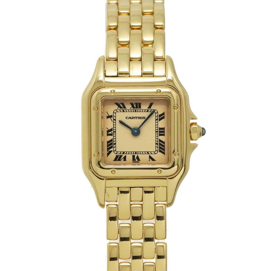Cartier Panthère SM W25022B9 Ladies' Watch, Ivory, 18K Yellow Gold, Solid Quartz Watch: --- Catalog ---Category: SizeWrist Size: 14.5cm / 5.7''Case Diameter: 22mm / 0.87''Category: DesignType: WristwatchGender: WomenColor (Dial): IvoryMaterial (Band): Yellow gold (18K)Material (Case): Ye