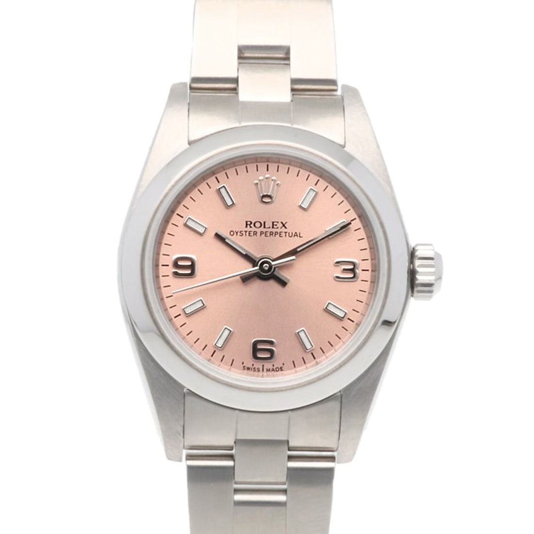 Rolex Oyster Perpetual Watch, Stainless Steel, 76080, Automatic Winding, Overhauled, Polished,: --- Catalog ---Category: SizeWrist Size: 16.5cm / 6.49''Case Diameter: 24.5mm / 0.96''Category: DesignType: WristwatchGender: WomenColor (Dial): PinkMaterial (Band): Stainless steelMaterial (Case): St