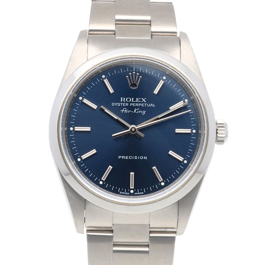 Rolex Air-King Oyster Perpetual Wristwatch, Stainless Steel, 14000M Water Resistance, Automatic: --- Catalog ---Category: SizeWrist Size: 17cm / 6.69''Case Diameter: 34mm / 1.34''Category: DesignType: WristwatchGender: MenColor (Dial): NavyMaterial (Band): Stainless steelMaterial (Case): Stainles