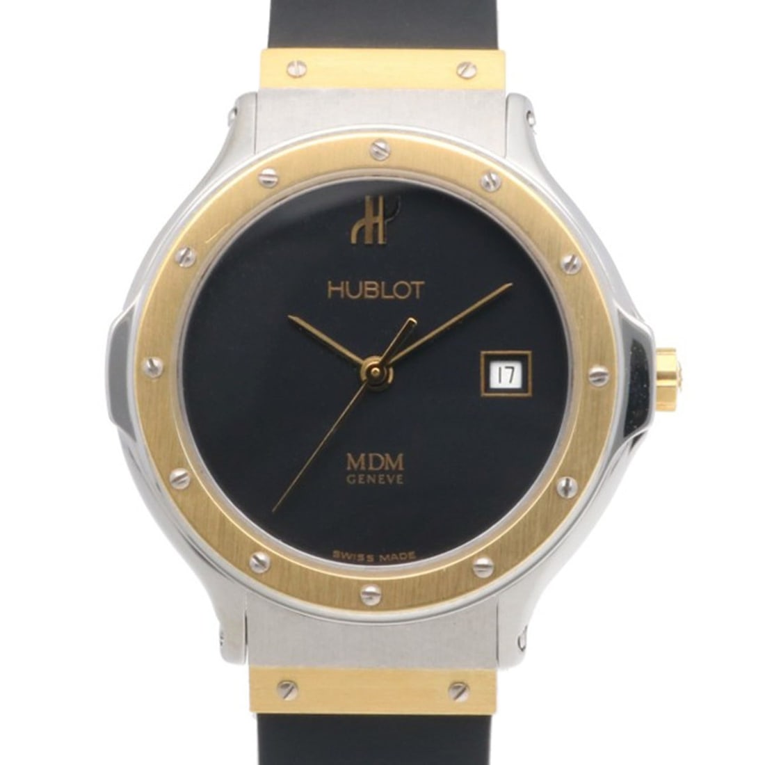 Hublot MDM Classic Watch, Stainless Steel 1391.2 Quartz Women's Watch: --- Catalog ---Category: SizeWrist Size: 15cm / 5.9''Case Diameter: 28.5mm / 1.12''Category: DesignType: WristwatchGender: WomenColor (Dial): BlackMaterial (Case): Stainless steel, Yellow gold (18K)Ca
