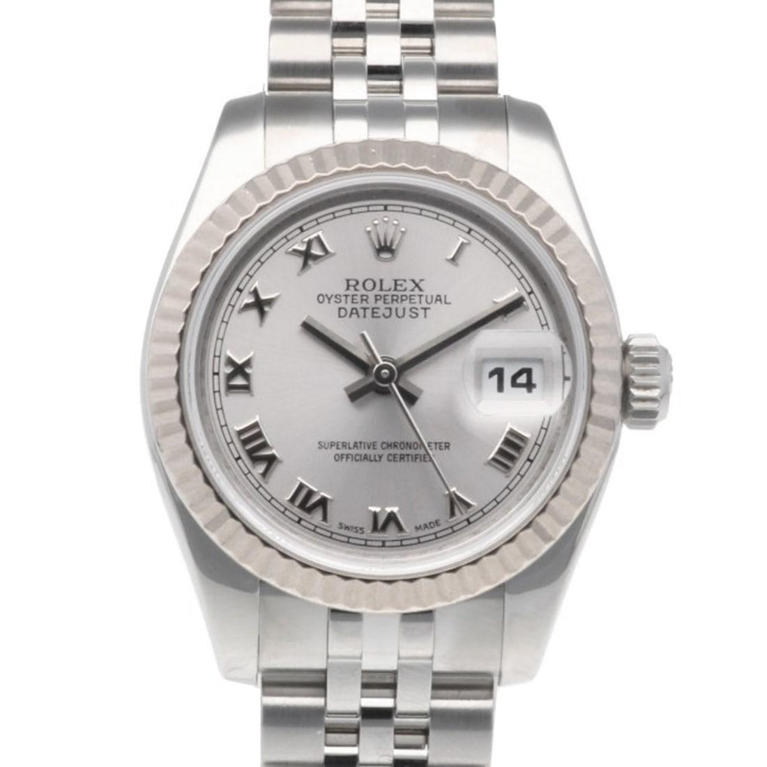 Rolex Datejust Oyster Perpetual Wristwatch, Stainless Steel, 179174, Automatic Winding, Overhauled,: --- Catalog ---Category: SizeWrist Size: 15cm / 5.9''Case Diameter: 26mm / 1.02''Category: DesignType: WristwatchGender: WomenColor (Dial): SilverMaterial (Band): Stainless steel, White gold (18K)Mate