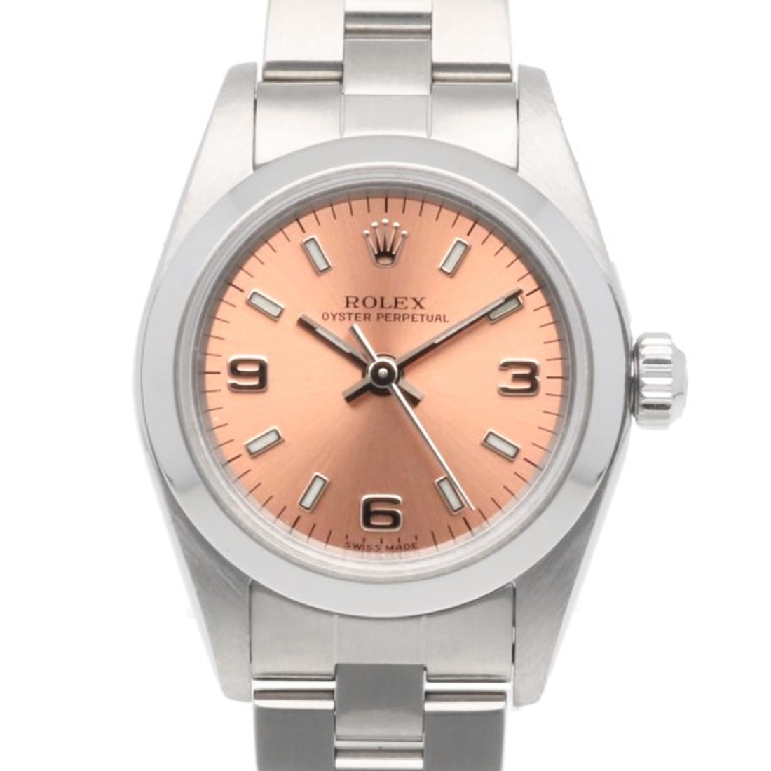 Rolex Oyster Perpetual Wristwatch, Stainless Steel, 76080, Automatic Winding, Overhauled, Polished,: --- Catalog ---Category: SizeWrist Size: 16.5cm / 6.49''Case Diameter: 26mm / 1.02''Category: DesignType: WristwatchGender: WomenColor (Dial): PinkMaterial (Band): Stainless steelMaterial (Case): Stai