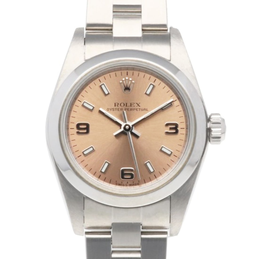 Rolex Oyster Perpetual Wristwatch, Stainless Steel, 76080, Automatic Winding, Overhauled, Polished,: --- Catalog ---Category: SizeWrist Size: 17.5cm / 6.88''Case Diameter: 25mm / 0.98''Category: DesignType: WristwatchGender: WomenColor (Dial): PinkMaterial (Band): Stainless steelMaterial (Case): Stai