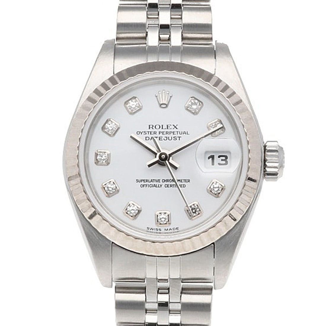 Rolex Datejust Oyster Perpetual Wristwatch, Stainless Steel, 79174G, Automatic Winding, Overhauled,: --- Catalog ---Category: SizeWrist Size: 17cm / 6.69''Case Diameter: 26mm / 1.02''Category: DesignType: WristwatchGender: WomenColor (Dial): WhiteMaterial (Band): Stainless steel, White gold (18K)Mate