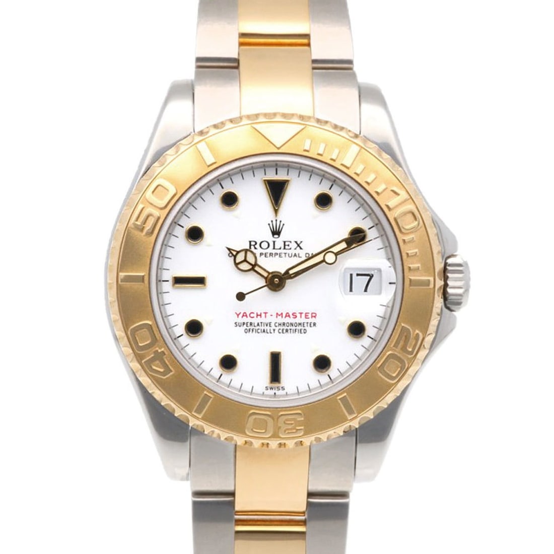 Rolex Yachtmaster Oyster Perpetual Watch, Stainless Steel, 68623, Automatic Winding, Overhauled,: --- Catalog ---Category: SizeWrist Size: 18.5cm / 7.28''Case Diameter: 37mm / 1.46''Category: DesignGender: Men,WomenColor (Dial): WhiteMaterial (Band): Stainless steel, Yellow gold (18K)Material (Cas