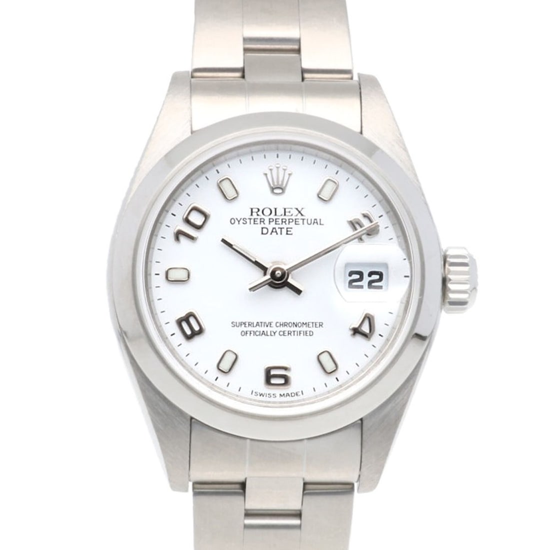 Rolex Date Oyster Perpetual Watch, Stainless Steel, 79160, Automatic Winding, Overhauled, Polished,: --- Catalog ---Category: SizeWrist Size: 15cm / 5.9''Case Diameter: 26mm / 1.02''Category: DesignType: WristwatchGender: WomenColor (Dial): WhiteMaterial (Band): Stainless steelMaterial (Case): Stainl