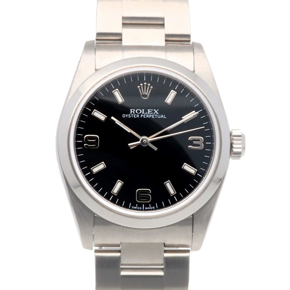 Rolex Oyster Perpetual Watch, Stainless Steel, 77080, Automatic Winding, Overhauled, Polished,: --- Catalog ---Category: SizeWrist Size: 18cm / 7.08''Case Diameter: 30mm / 1.18''Category: DesignType: WristwatchGender: Men,WomenColor (Dial): BlackMaterial (Band): Stainless steelMaterial (Case): S
