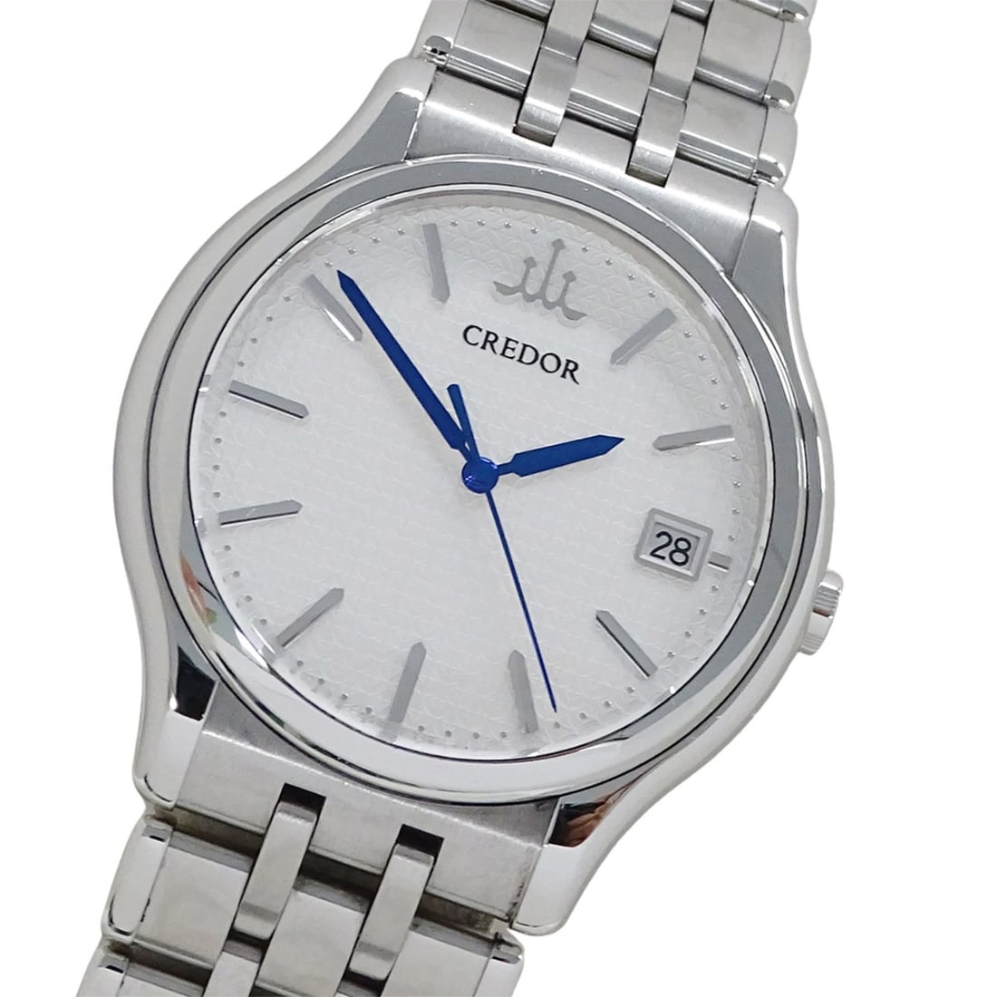 Seiko Credor 8J86-7A00 GCAZ057 Men's Watch, Brand Name, Date, Quartz, Stainless Steel (SS), Silver: --- Catalog ---Category: SizeWrist Size: 18cm / 7.08''Case Diameter: 35mm / 1.38''Category: DesignType: WristwatchGender: MenColor (Dial): SilverMaterial (Band): Stainless steelMaterial (Case): Stainl