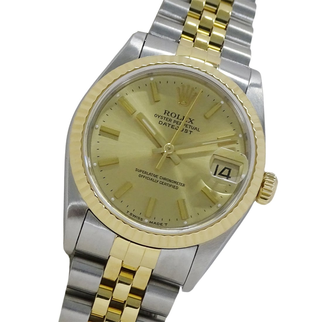 Rolex Datejust 68273 U-serial, Boys' Watch, Brand, Automatic, Stainless Steel (SS) and Gold (YG): --- Catalog ---Category: SizeWrist Size: 18cm / 7.08''Case Diameter: 30mm / 1.18''Category: DesignType: WristwatchGender: Boys,MenColor (Dial): GoldMaterial (Band): Stainless steel, Yellow goldMateria