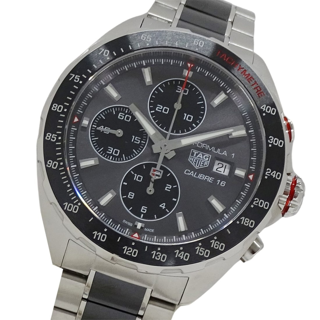 TAG Heuer Formula 1 CAZ2012 BA0876 Men's Watch, Brand Name, Caliber 16, Date, Automatic Movement,: --- Catalog ---Category: SizeWrist Size: 20cm / 7.87''Case Diameter: 44mm / 1.73''Category: DesignType: WristwatchGender: MenColor (Dial): GrayMaterial (Band): Stainless steelMaterial (Case): Stainles