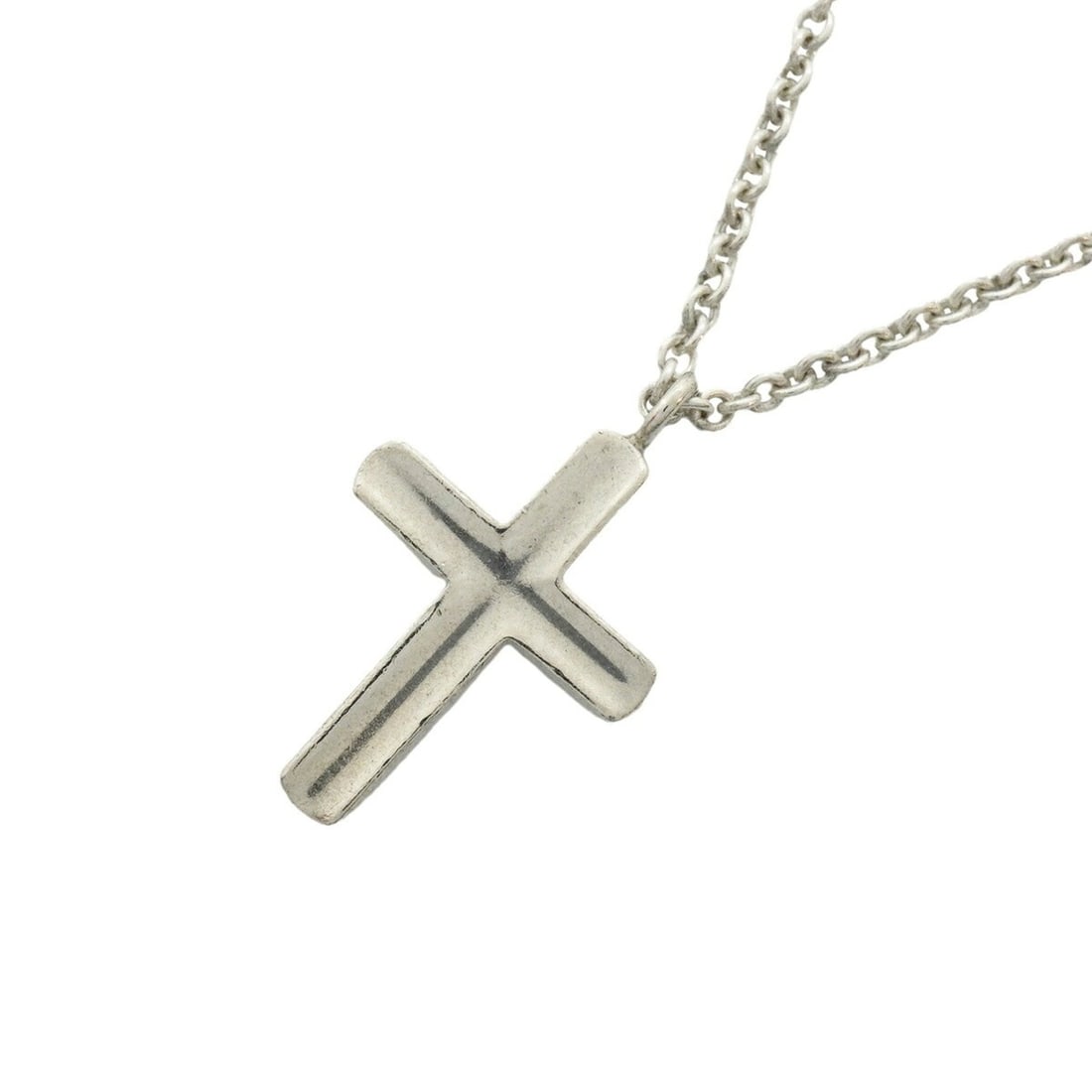 Tiffany & Co. Concave Cross Necklace, Sterling Silver 925, Men's Women's: --- Catalog ---Category: SizePendant Size: 27.1mm x 16.8mm / 1.06'' x 0.66''Neck Circumference: 61.5 cm / 24.21''Category: DesignGender: Men,WomenMaterial: Silver 925Necklace Type: NecklaceCategory: G