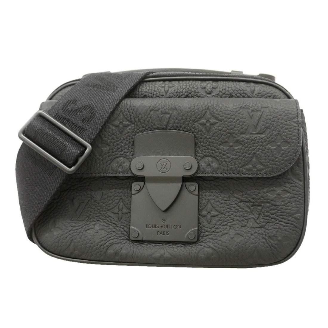 Louis Vuitton Monogram Taurillon S-Lock Handbag M58489 Black 2-way bag for men (1 of 11)