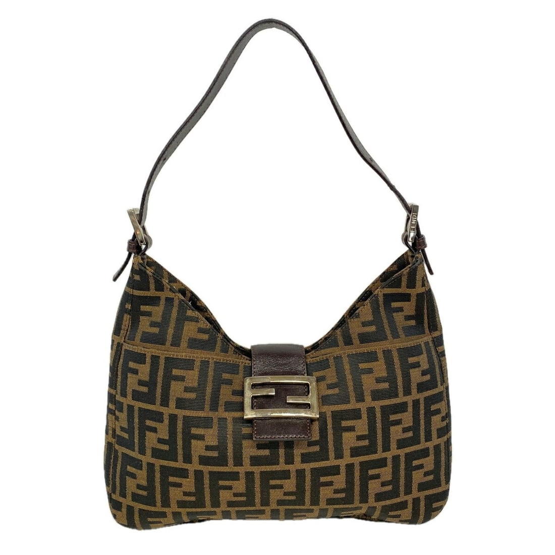 Fendi Zucca Nylon Canvas Handbag, Brown, Women's: --- Catalog ---Category: SizeSize (HxWxD): 18cm x 29cm x 4cm / 7.08'' x 11.41'' x 1.57''Category: DesignType: HandbagColor: BrownGender: WomenMaterial: Nylon canvas Hardware Color: SilverCategory: Gen