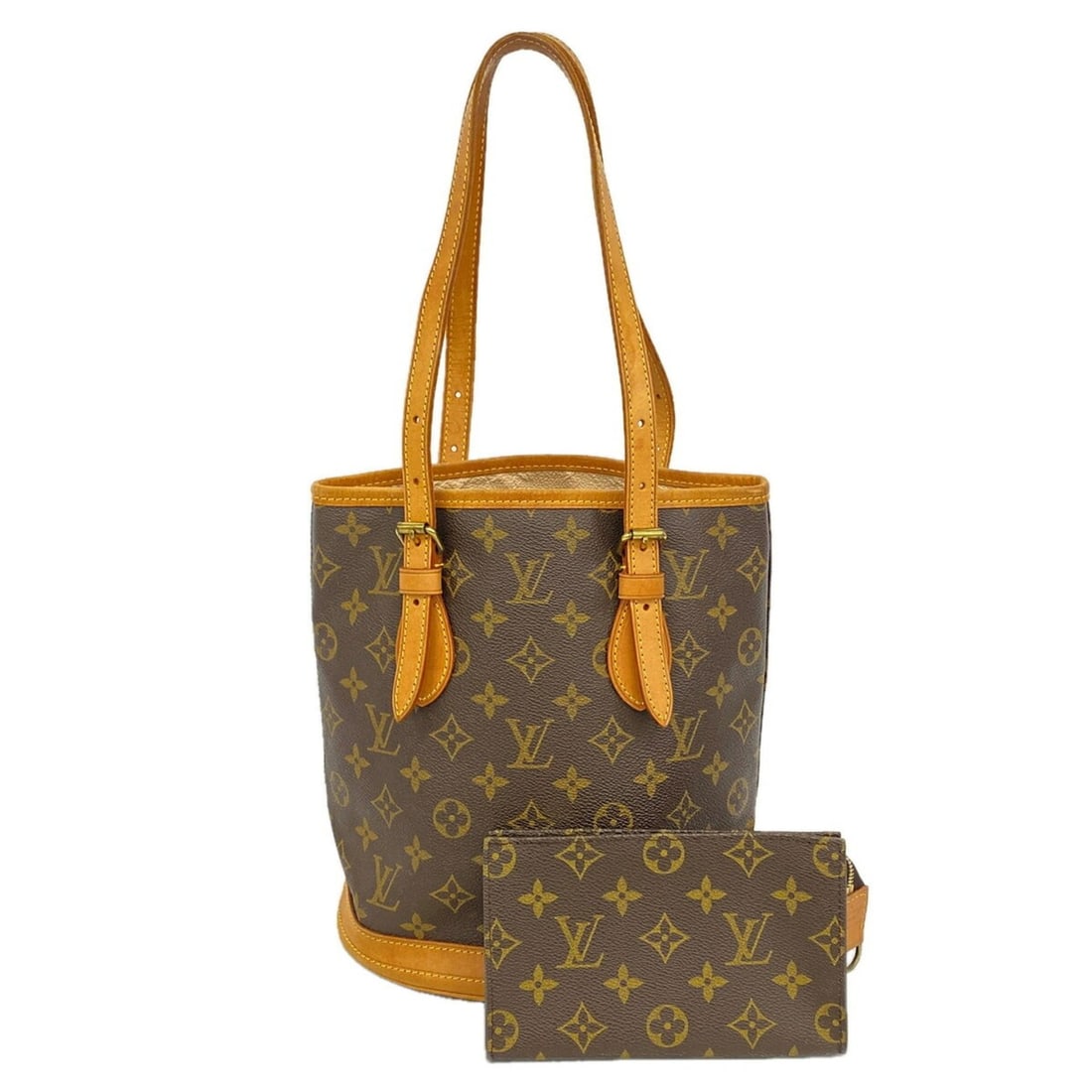 Louis Vuitton Monogram Bucket PM Tote Bag M42238 Brown Women's P3527410: --- Catalog ---Category: SizeSize (HxWxD): 25.5cm x 23cm x 16cm / 10.03'' x 9.05'' x 6.29''Category: DesignType: Tote bagColor: BrownGender: WomenCategory: GeneralMPN: M42238Brand: Louis Vuitton--- It