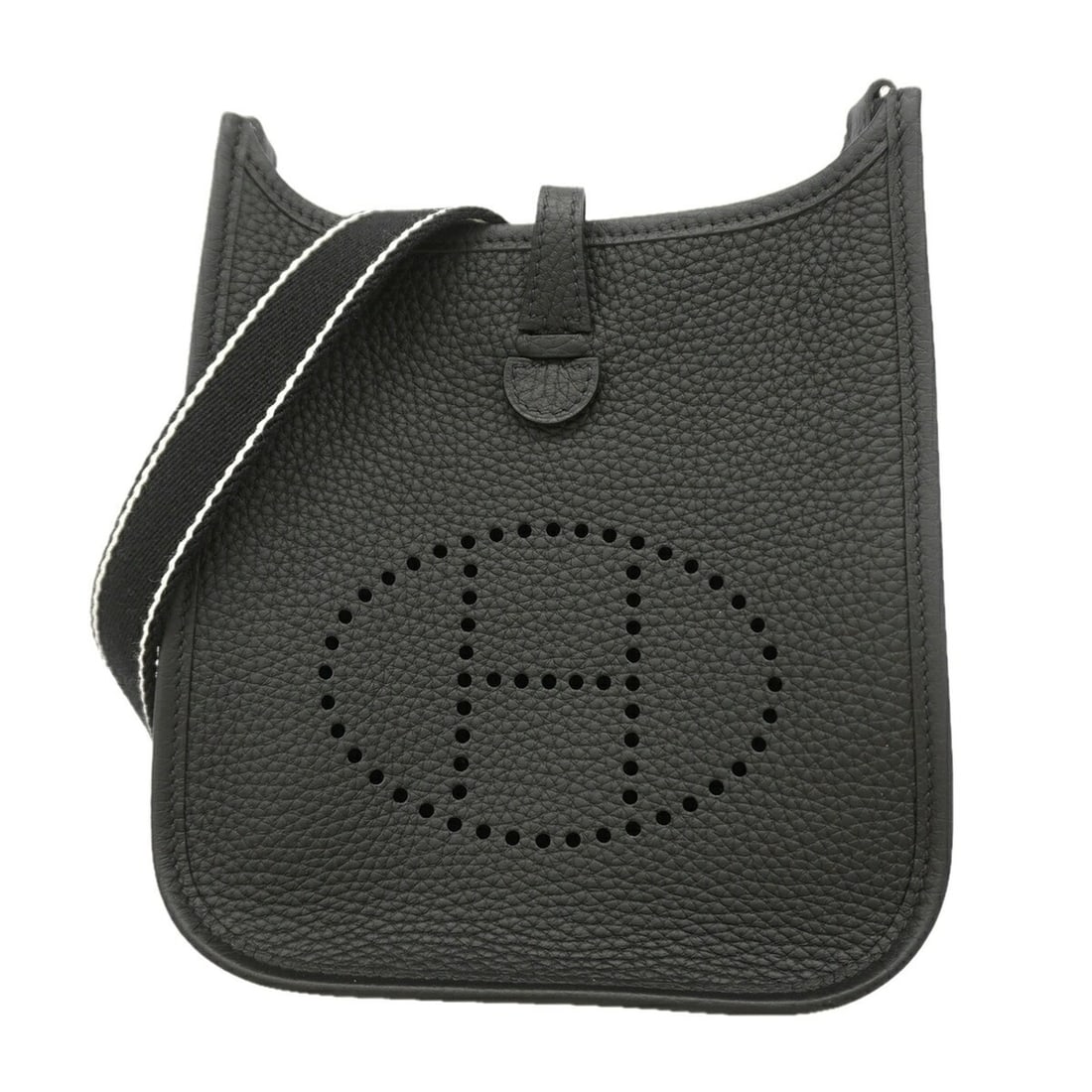Hermes Evelyne TPM Shoulder Bag, Taurillon Clemence Leather, Black, K Stamp, Women's, P3505160: --- Catalog ---Category: SizeSize (HxWxD): 18cm x 17.5cm x 5.5cm / 7.08'' x 6.88'' x 2.16''Category: DesignType: Shoulder bagColor: BlackGender: WomenMaterial: Taurillon clemence leather Hardware Colo