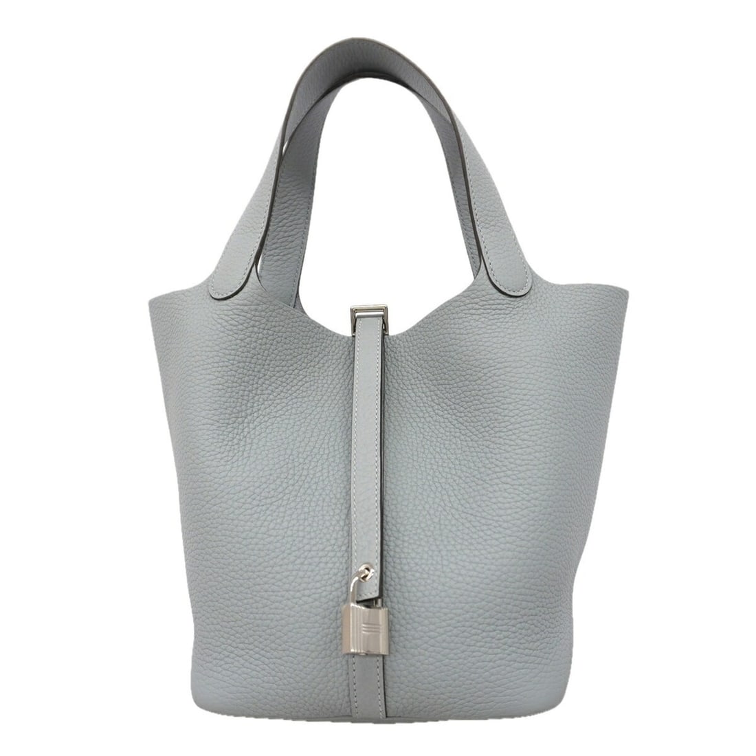 Hermes Picotin Lock MM handbag, Taurillon Clemence leather, Gris Pantin, K stamp, women's, OP025277 (1 of 10)