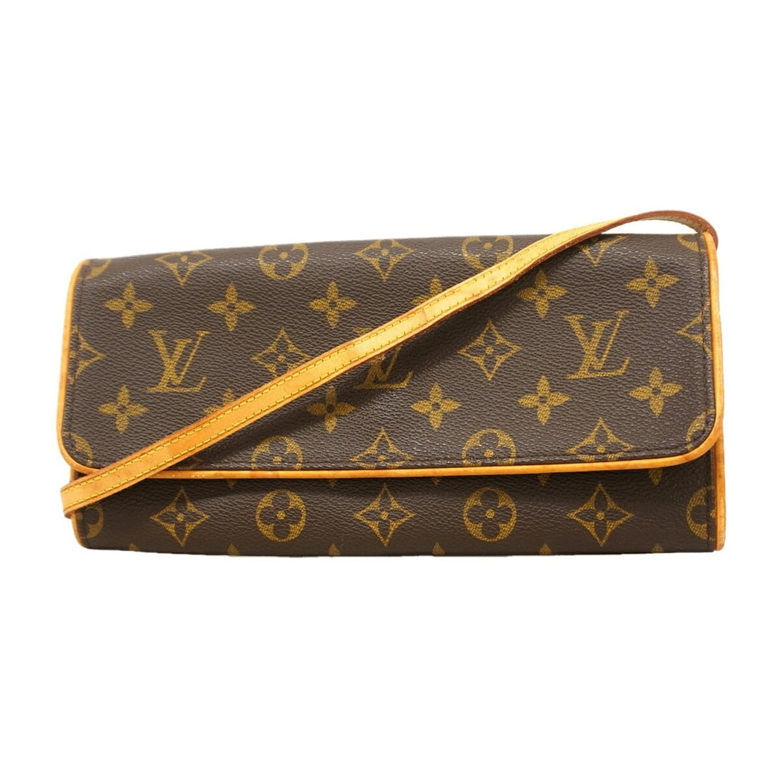 Louis Vuitton Monogram Pochette Twin GM Shoulder Bag M51852 Brown Women's (1 of 9)
