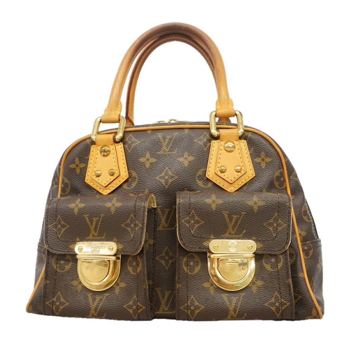 Louis Vuitton Monogram Manhattan PM Handbag M40026 Brown Women's (1 of 10)