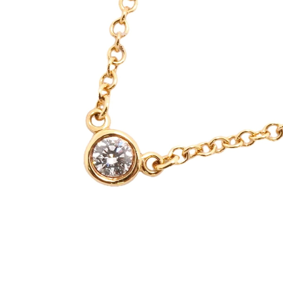 Tiffany & Co. By the Yard Necklace, 1PD (18K Yellow Gold) Diamond, Ladies' P3561607: --- Catalog ---Category: SizePendant Size: 3.6mm x 3.4mm / 0.14'' x 0.13''Neck Circumference: 40.5 cm / 15.94''Category: DesignStone: DiamondGender: WomenMaterial: Yellow gold (18K)Necklace Type: Neck