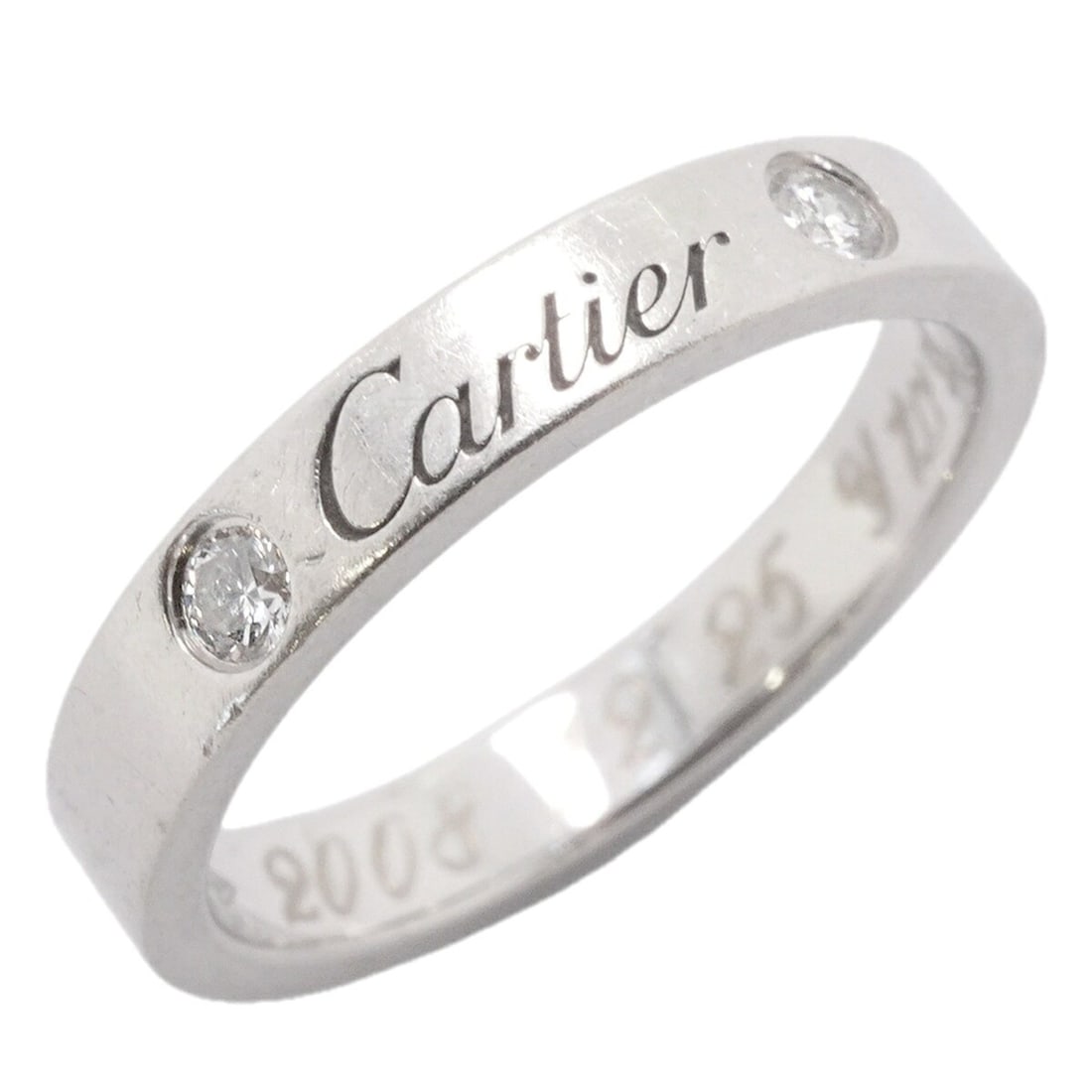 Cartier C de Ring, 2PD, Pt950 Platinum, Diamond, Size 49, Ladies', P3514672: --- Catalog ---Category: SizeUS Size: 5Brand Size: 49Category: DesignType: Band ringStone: DiamondGender: WomenMaterial: Platinum 950Category: GeneralBrand: Cartier--- Item List ---Section: ConditionR