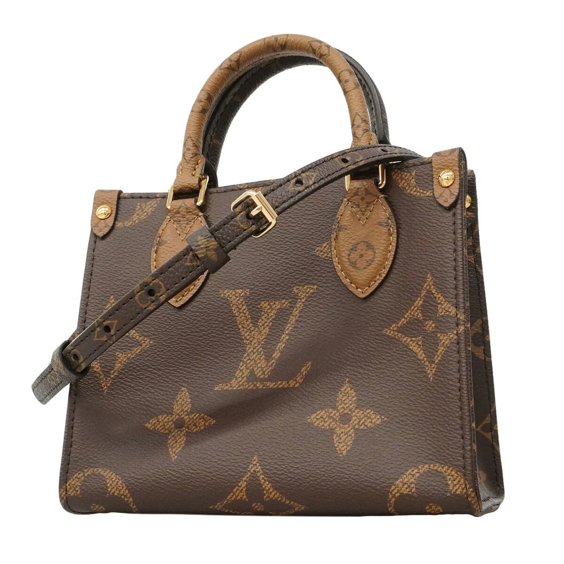 Louis Vuitton Monogram Giant Reverse OnTheGo BB Handbag M46839 Brown 2-way bag for women P3509283: --- Catalog ---Category: SizeSize (HxWxD): 15cm x 18cm x 8cm / 5.9'' x 7.08'' x 3.14''Category: DesignType: HandbagColor: BrownGender: WomenCategory: GeneralMPN: M46839Brand: Louis Vuitton--- Item Lis