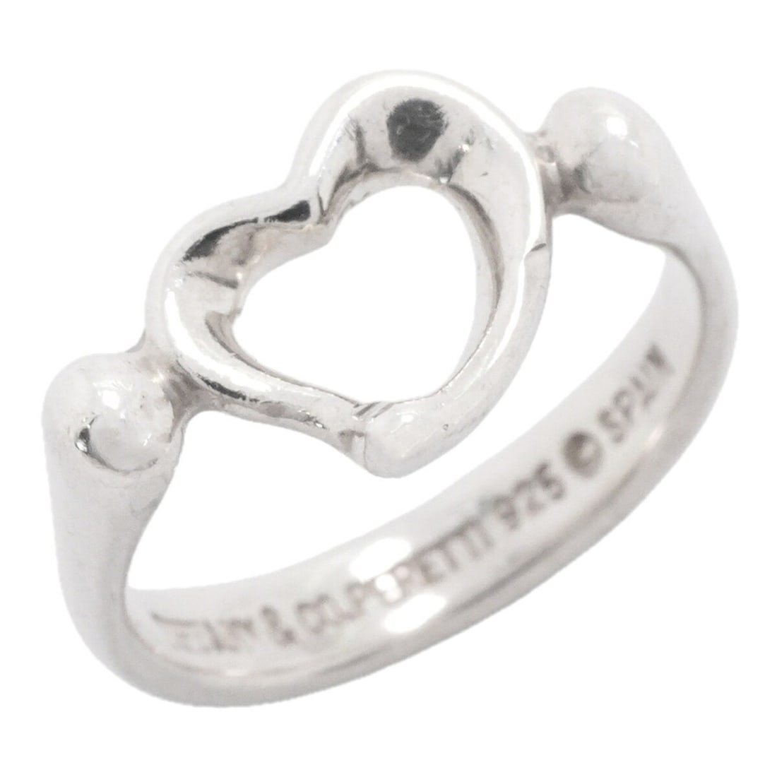 Tiffany & Co. Heart Ring, Sterling Silver 925, Size 5.5, Women's (1 of 9)