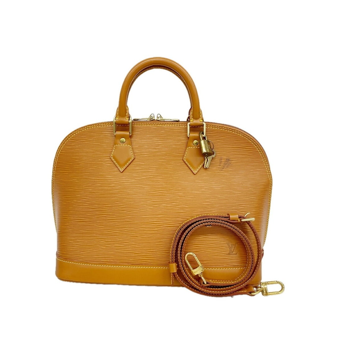 Louis Vuitton Alma Epi Handbag M52148 Zipang Gold 2-way bag for women: --- Catalog ---Category: SizeSize (HxWxD): 24cm x 30cm x 16cm / 9.44'' x 11.81'' x 6.29''Category: DesignType: HandbagColor: Gold CipangoGender: WomenCategory: GeneralMPN: M52148Brand: Louis Vuitton--