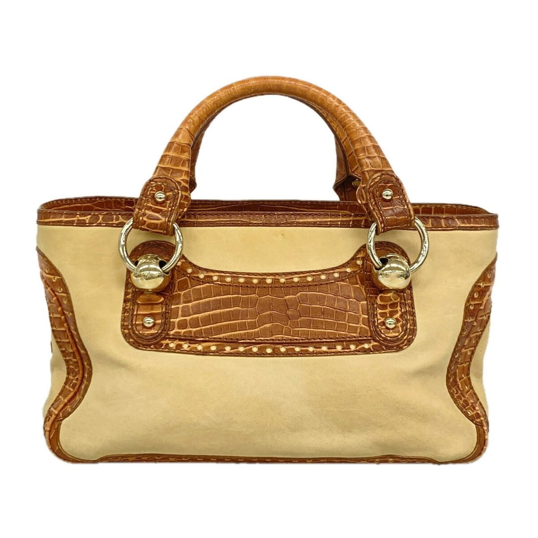 Celine Boogie Bag Leather Handbag, Brown, Women's: --- Catalog ---Category: SizeSize (HxWxD): 21cm x 32.5cm x 14cm / 8.26'' x 12.79'' x 5.51''Category: DesignType: HandbagColor: BrownGender: WomenMaterial: Leather Hardware Color: GoldCategory: General