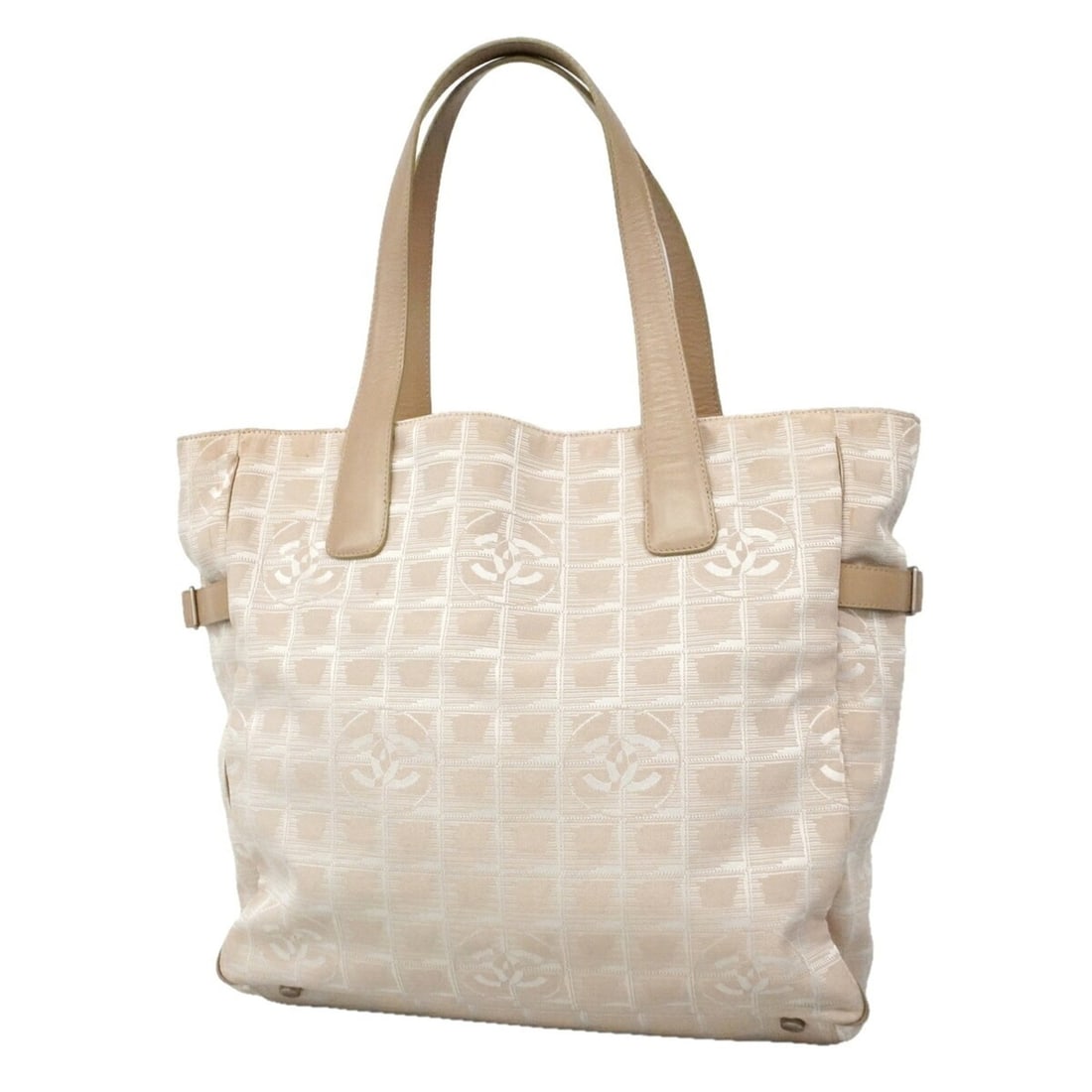 Chanel New Travel Tote Bag, Nylon Canvas, Beige, Women's: --- Catalog ---Category: SizeSize (HxWxD): 27cm x 35cm x 15cm / 10.62'' x 13.77'' x 5.9''Category: DesignType: Tote bagColor: BeigeGender: WomenMaterial: Nylon canvas Hardware Color: SilverCategory: G