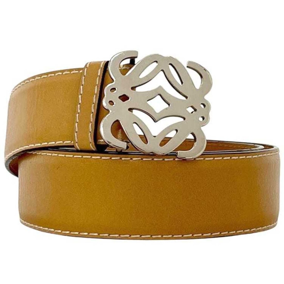 Loewe belt, waist 87cm, Anagram design, 020511, LOEWE leather, camel brown, women's.: --- Catalog ---Category: SizeLength: 82cm - 87cm / 32.28'' - 34.25''Category: DesignType: Standard beltColor: BrownGender: WomenMaterial (Strap): Leather Category: GeneralBrand: LoeweCountry of Origin